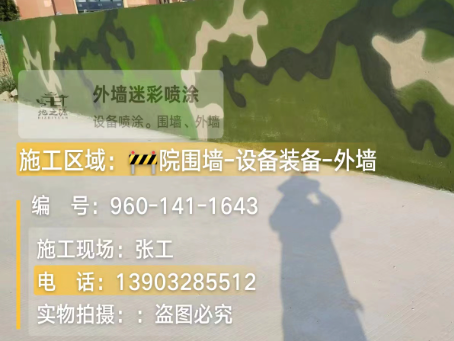 开州 迷彩漆喷涂价格（按平方米计费）
